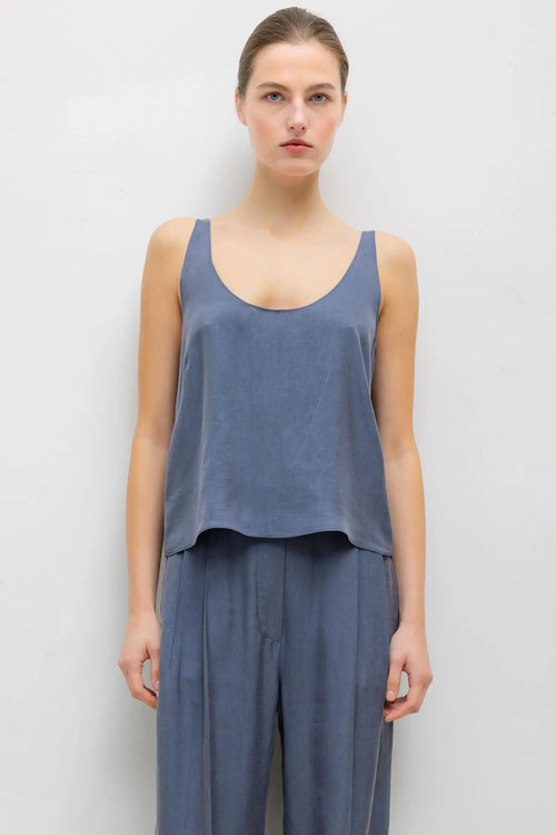 Kim Scoop Tank - Denim - Image 1