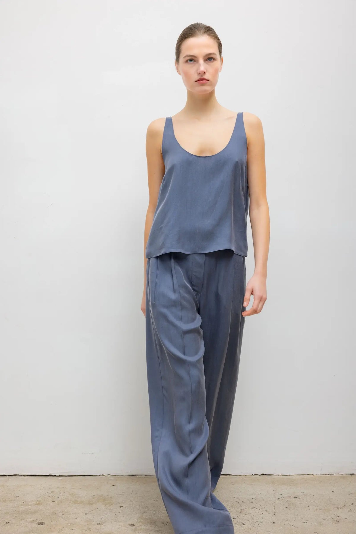 Kim Scoop Tank - Denim - Image 4