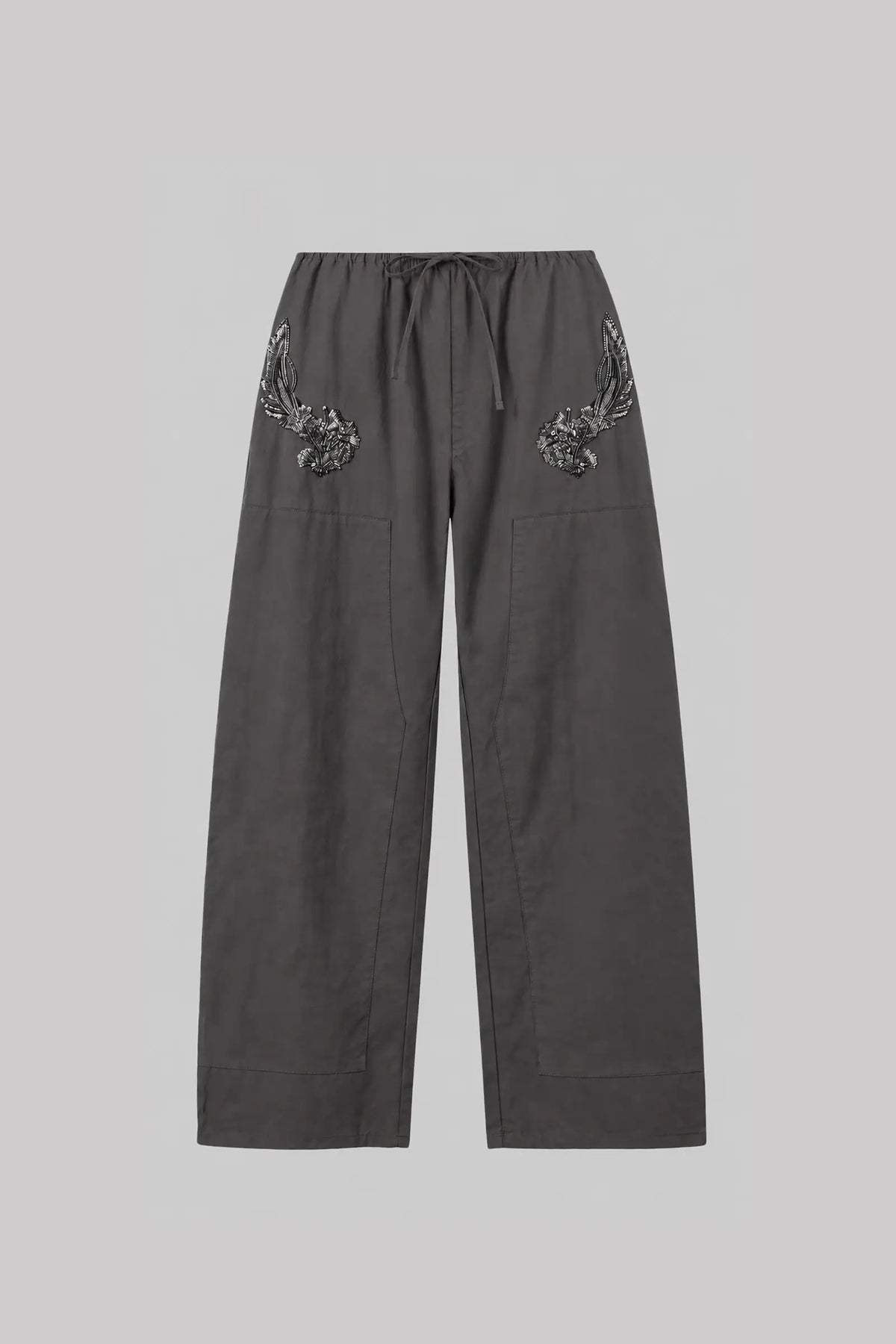 Kyoto Embroidered Carpenter Pant - Slate - Image 2