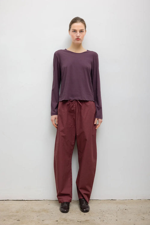 Kyoto Drawstring Pant - Maroon - Image 1