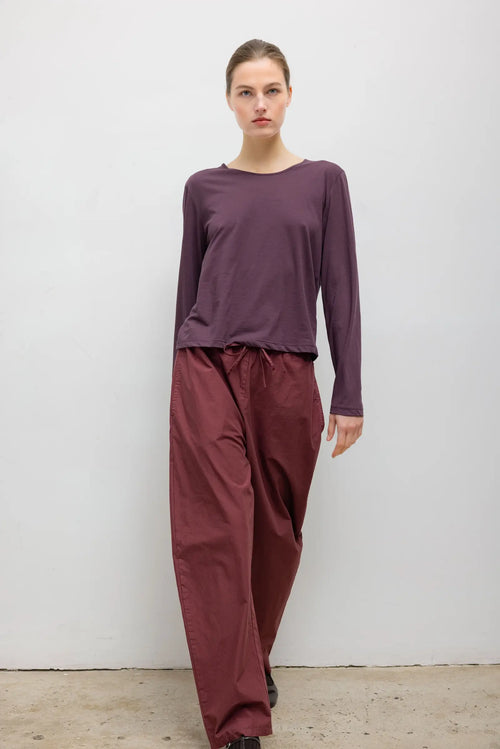 Kyoto Drawstring Pant - Maroon - Image 2