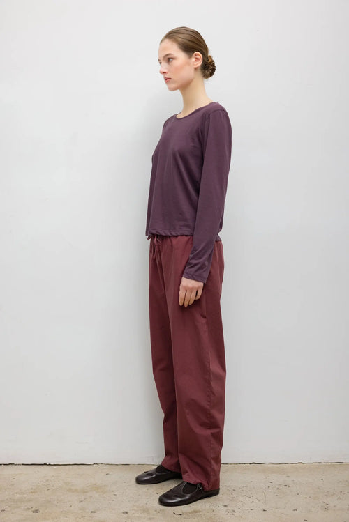 Kyoto Drawstring Pant - Maroon - Image 3
