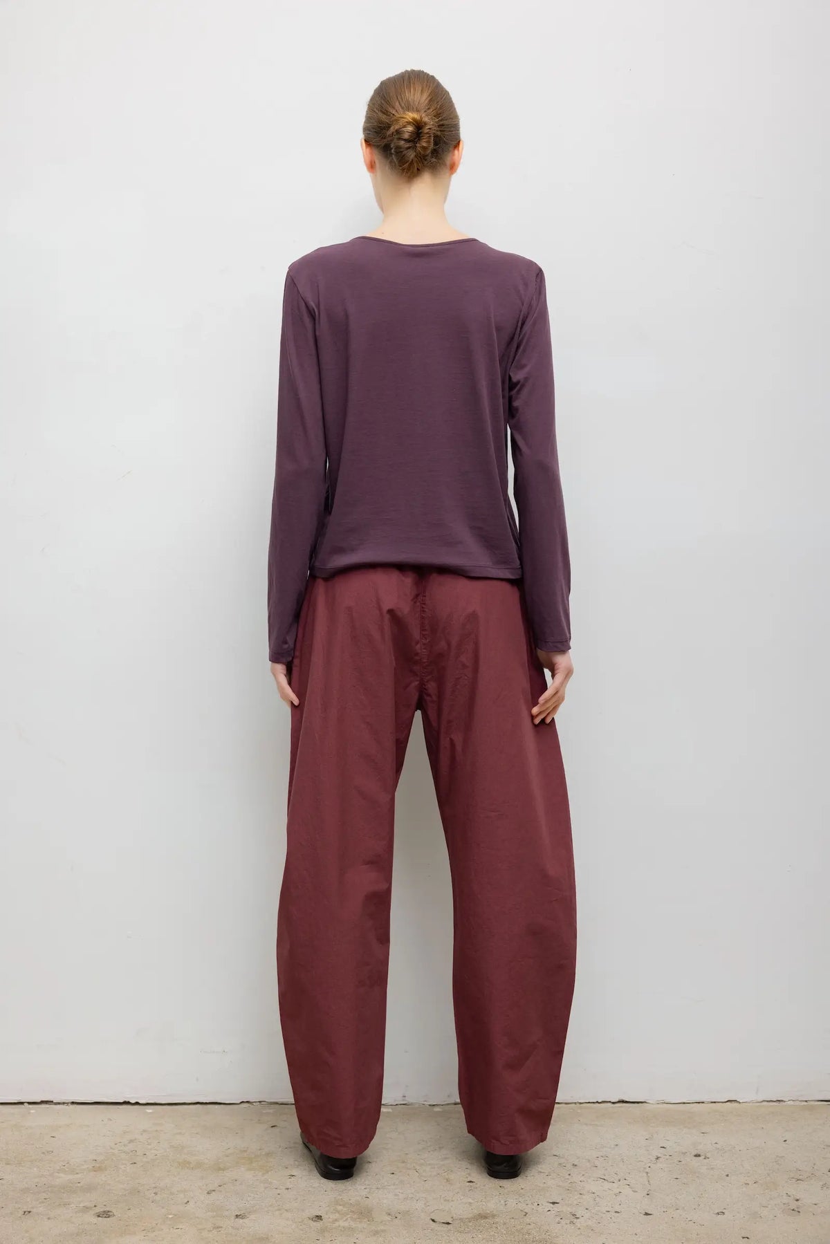 Kyoto Drawstring Pant - Maroon - Image 4