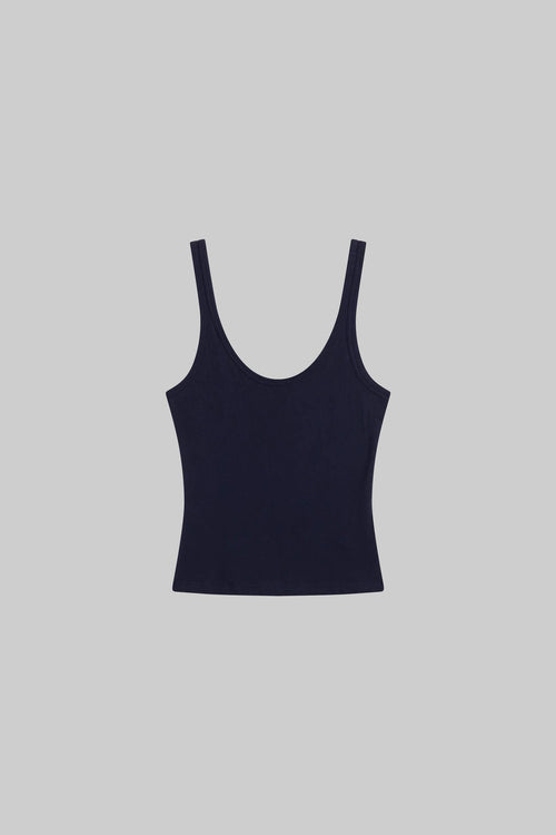 Laura Scoop Neck Tank - Midnight - Image 2