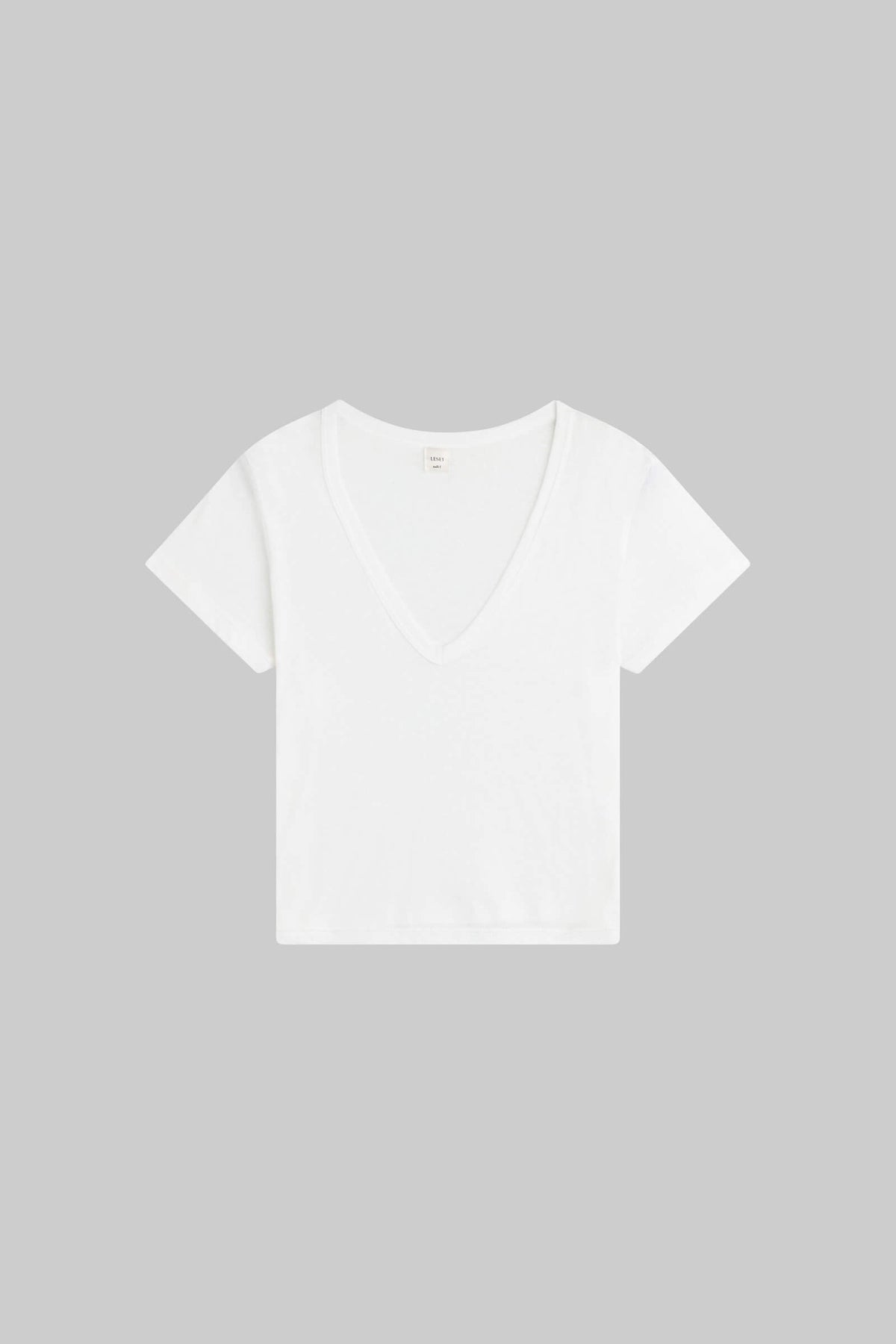 Laura V Neck Tee - White - Image 2