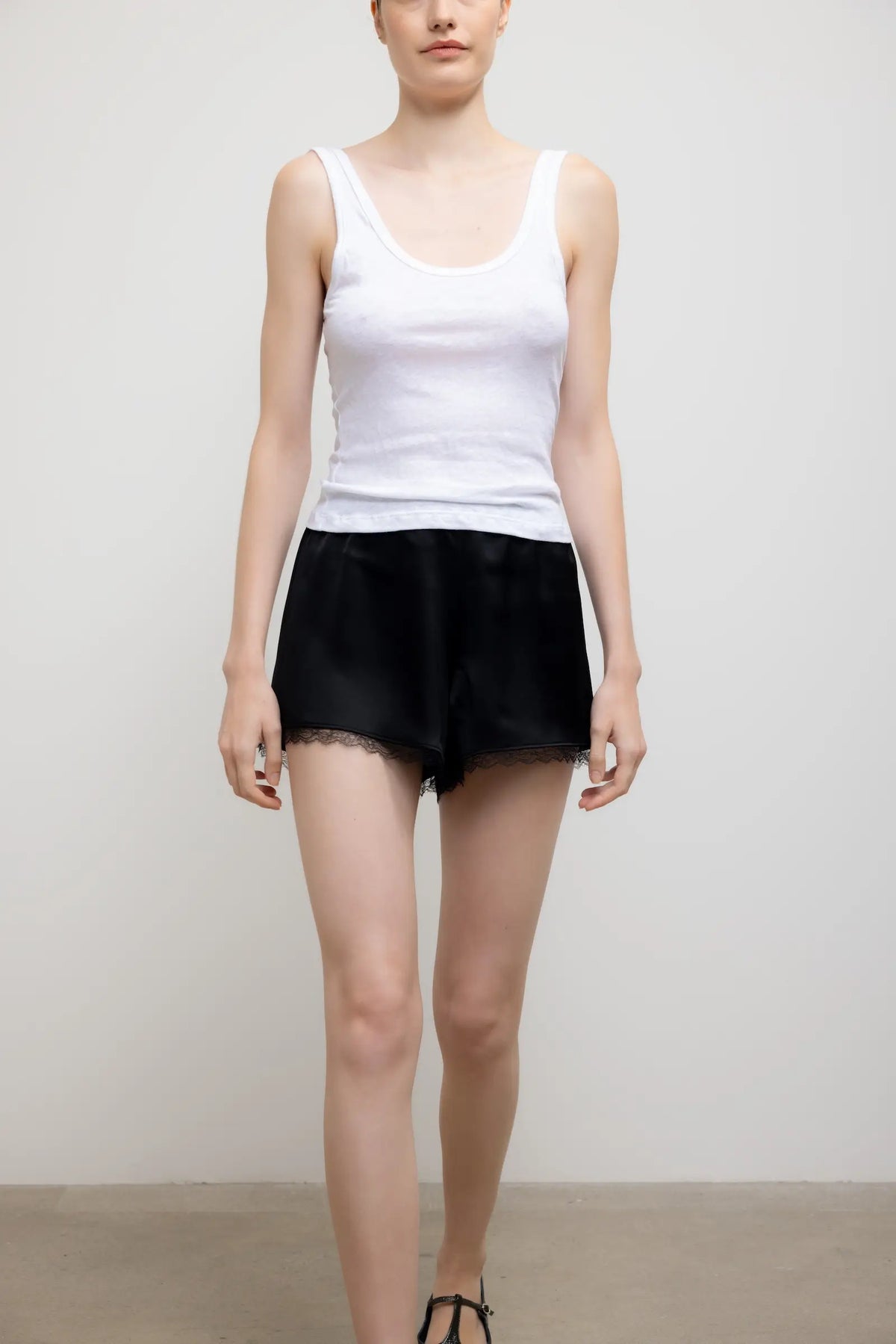 Laura Scoop Neck Tank - White - Image 4