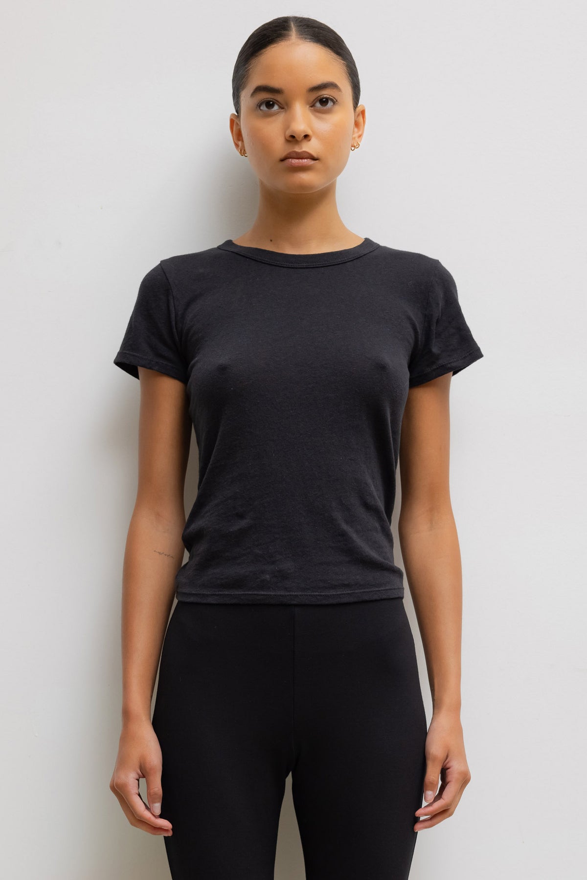 Laura Slim Fit Tee - Black - Image 1