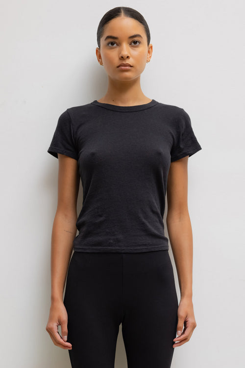 Laura Slim Fit Tee - Black - Image 1