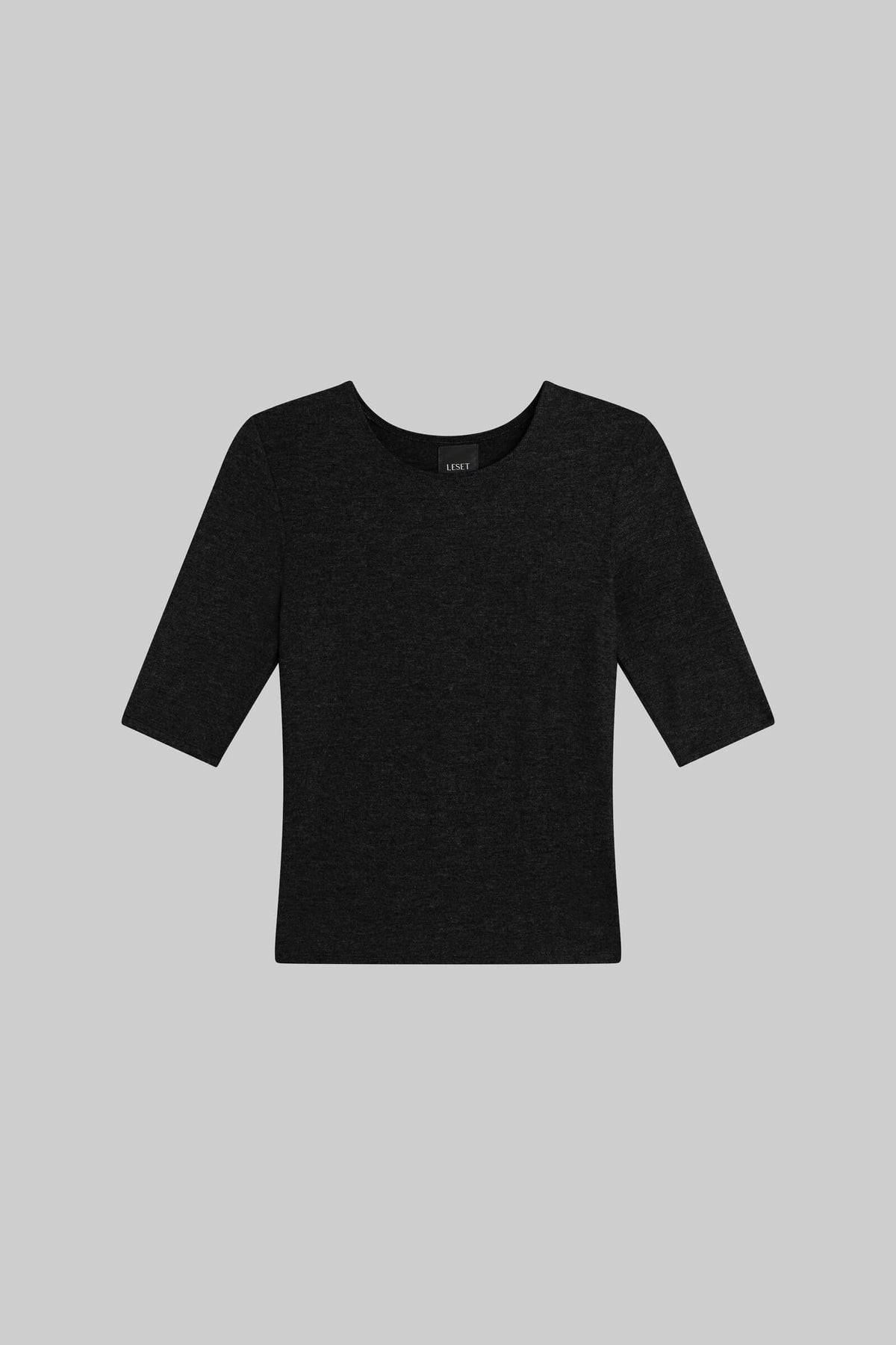Lauren Mid Sleeve Tee - Black - Image 2