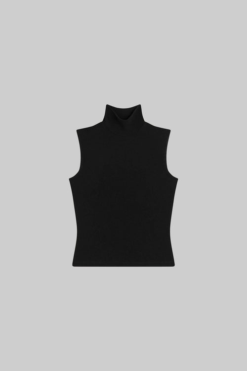 Lauren Sleeveless Turtleneck - Black - Image 2