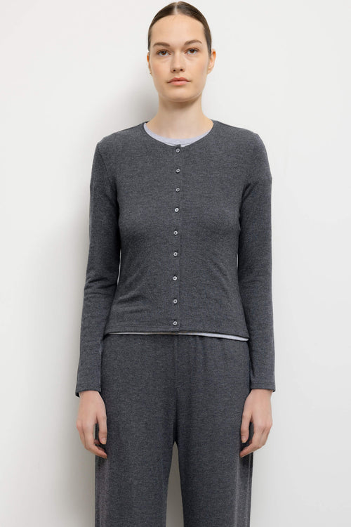 Lauren Classic Cardigan - Charcoal - Image 1