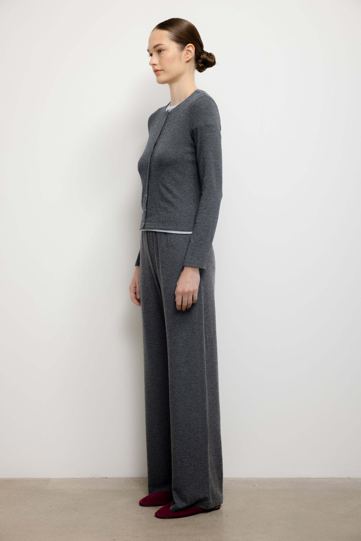 Lauren Classic Cardigan - Charcoal - Image 5