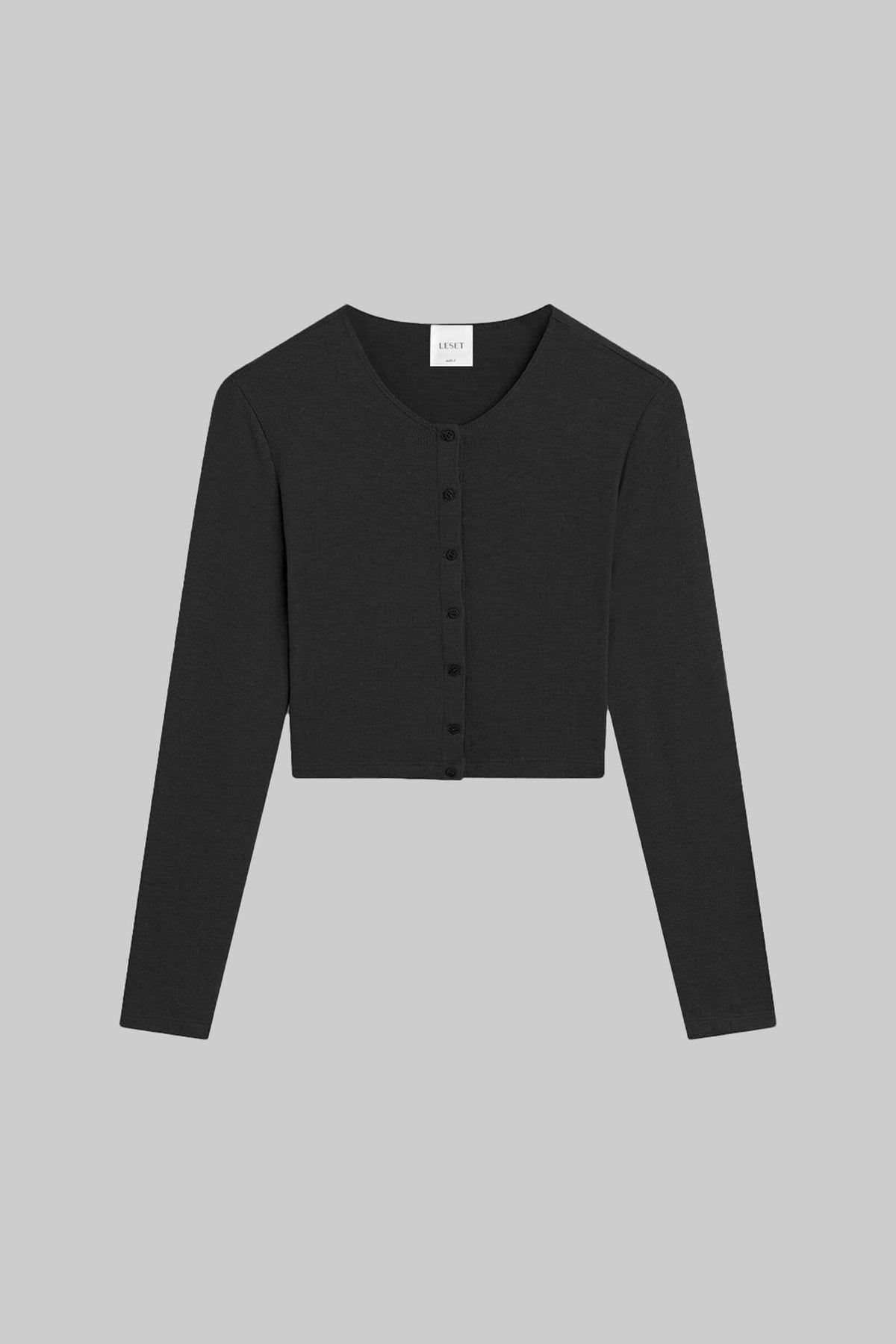 Lauren Crop Cardigan - Black - Image 2