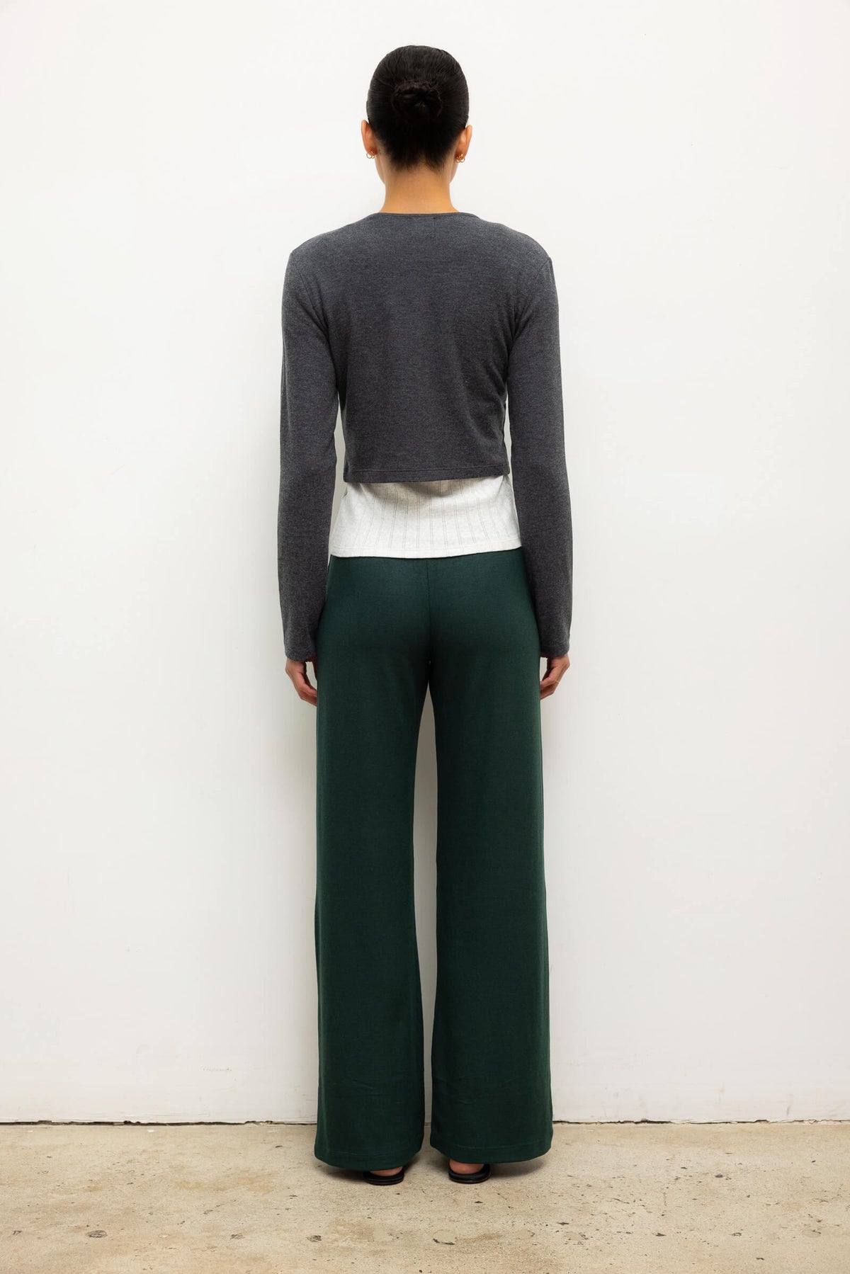 Lauren Crop Cardigan - Charcoal - Image 7