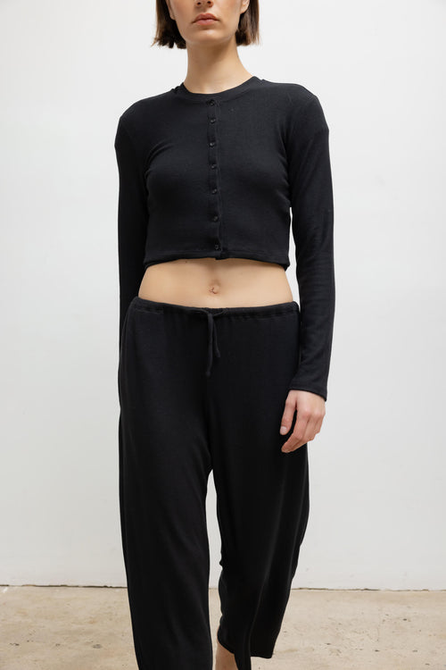 Lauren Crop Drawstring Pant - Black - Image 4