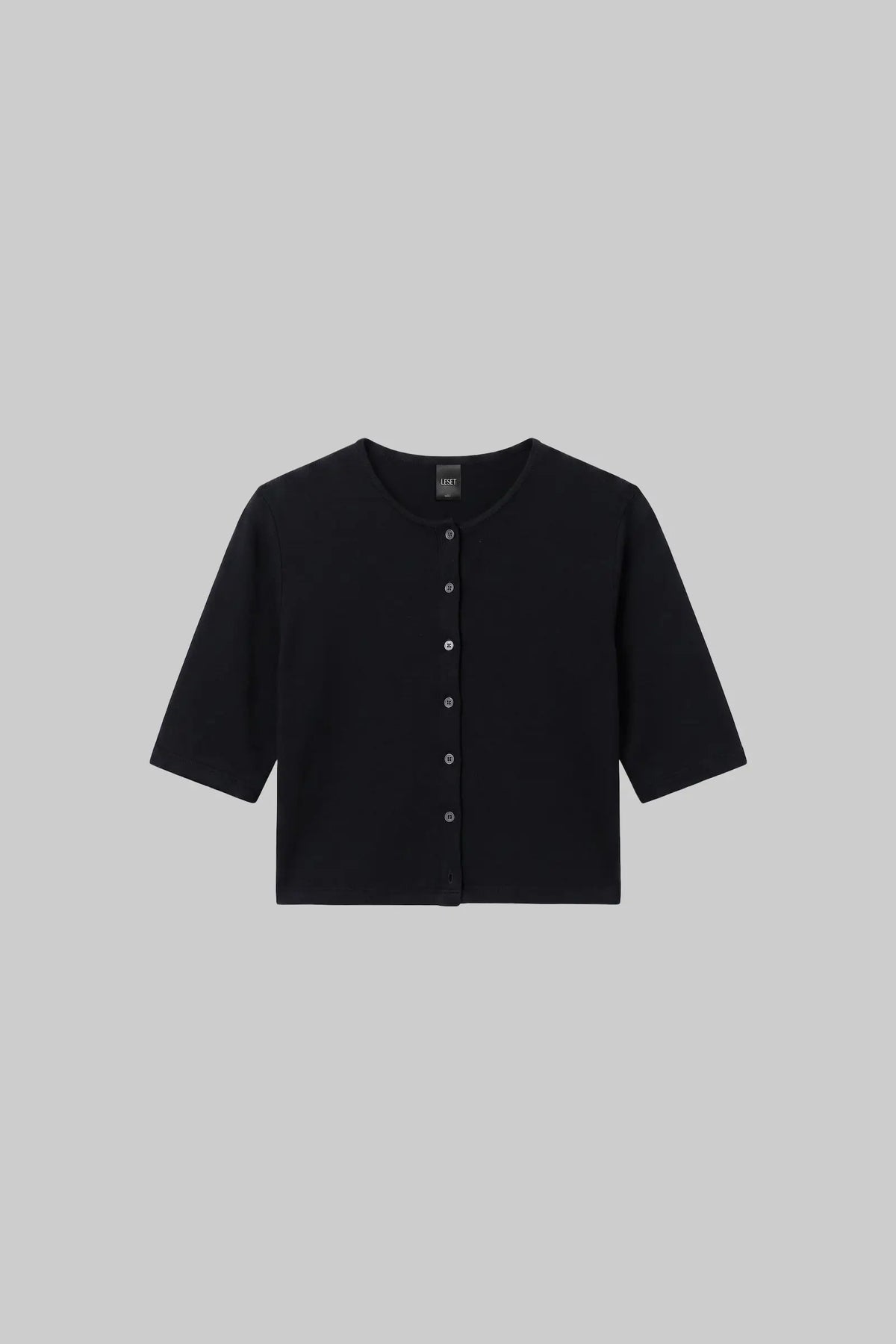 Lauren Mid Sleeve Cardigan - Black - Image 2