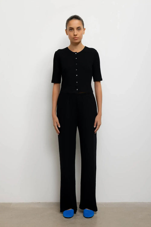 Lauren Mid Sleeve Cardigan - Black - Image 3
