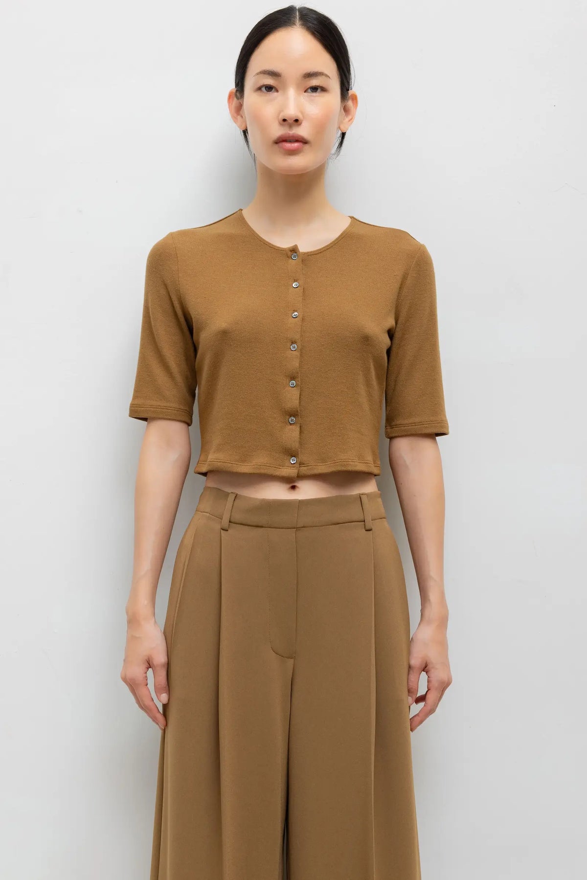 Lauren Mid Sleeve Cardigan - Tortoise - Image 1