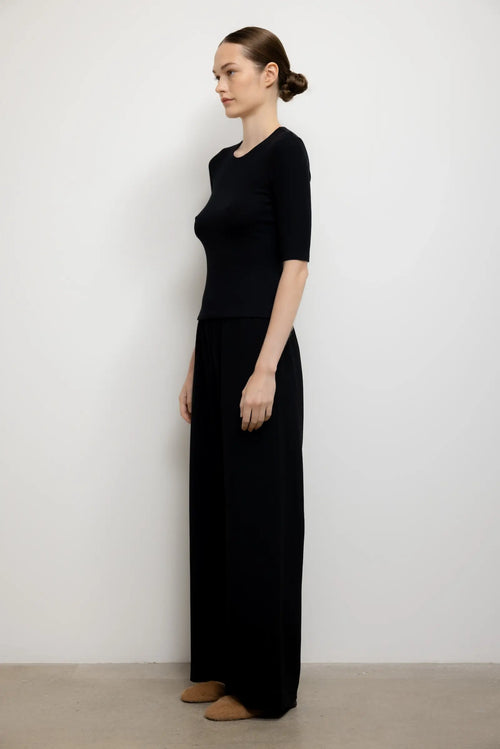 Lauren Mid Sleeve Tee - Black - Image 6