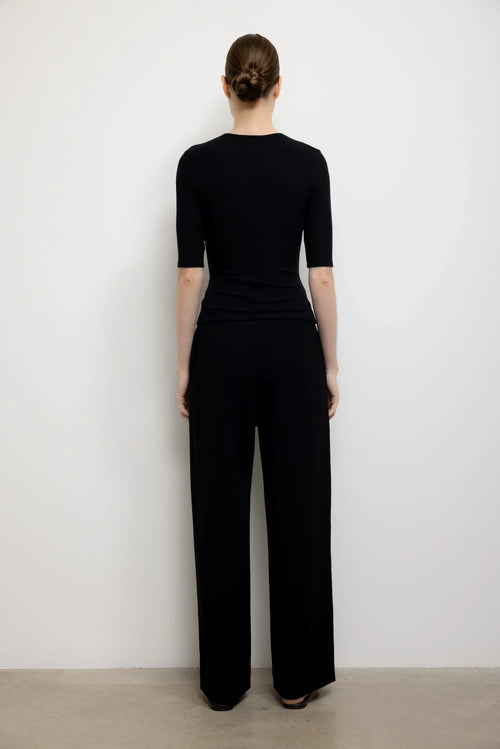 Lauren Mid Sleeve Tee - Black - Image 7