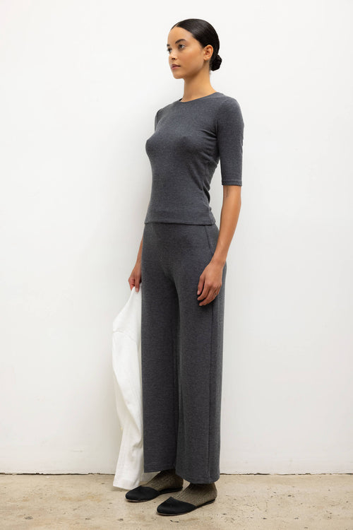 Lauren Mid Sleeve Tee - Charcoal - Image 6