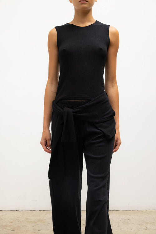 Lauren Sleeveless Crewneck - Black - Image 5