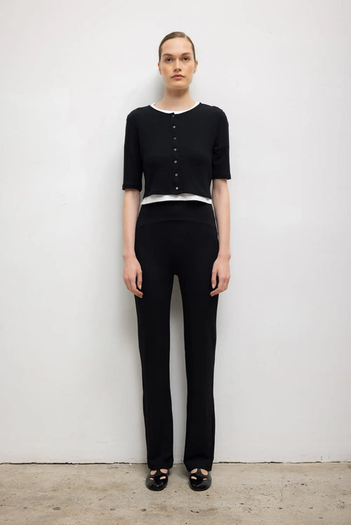 Lauren High Waist Straight Leg Pant - Black - Image 1