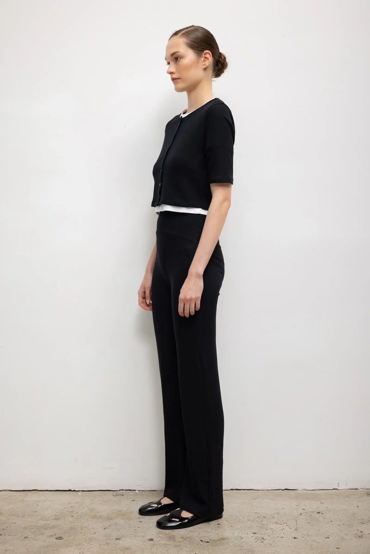 Lauren High Waist Straight Leg Pant - Black - Image 3
