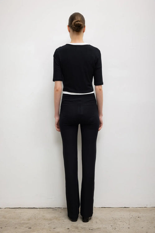Lauren High Waist Straight Leg Pant - Black - Image 4