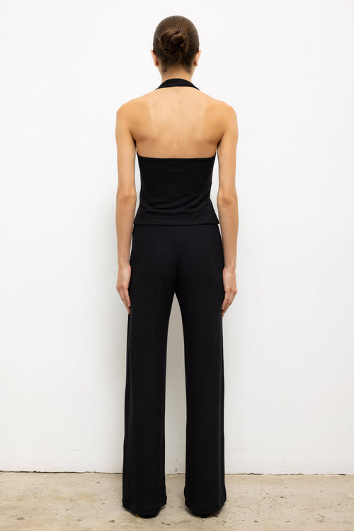 Lauren Wide Leg Pant - Black - Image 5