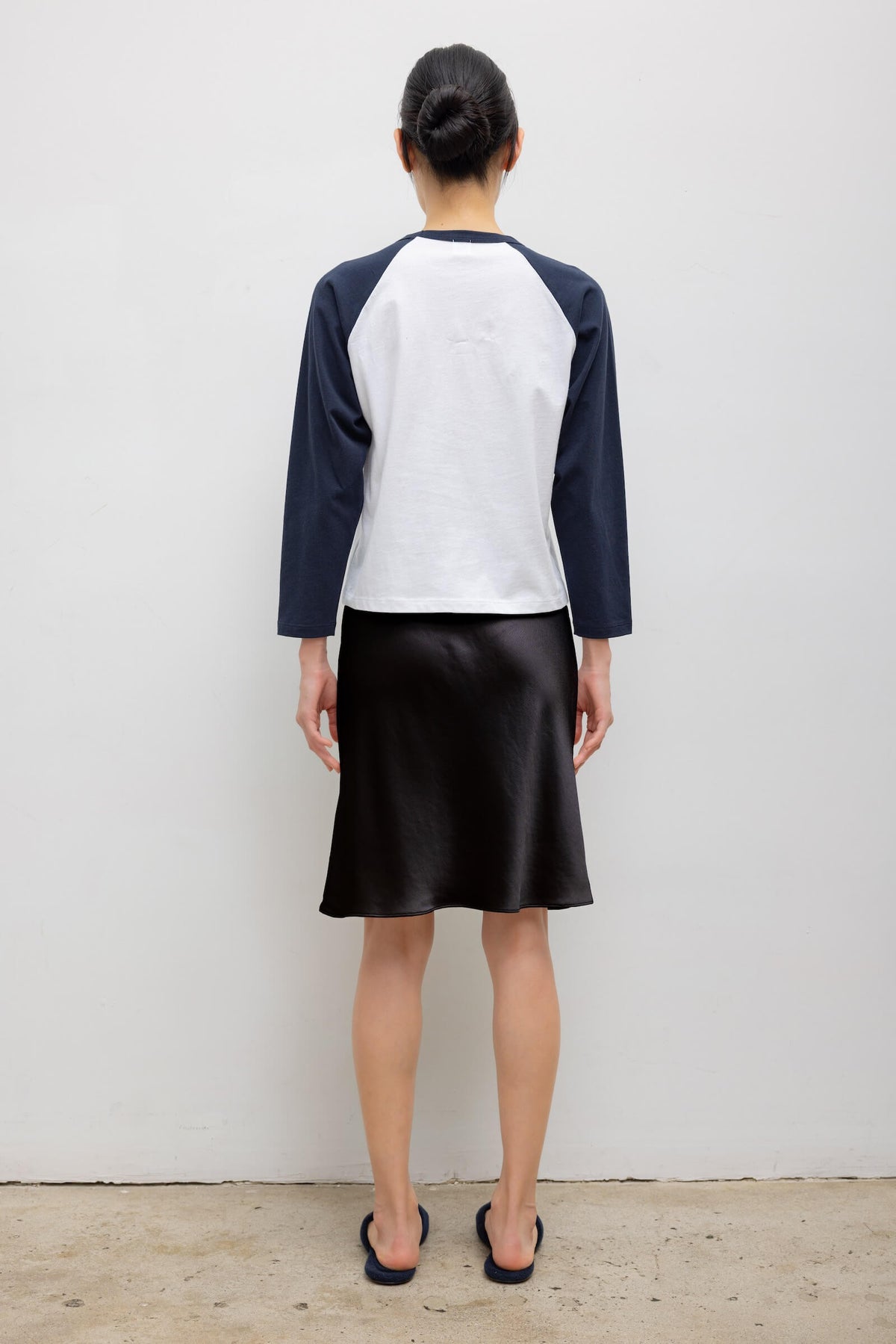 The Margo Long Sleeve Baseball Tee - White Midnight - Image 6