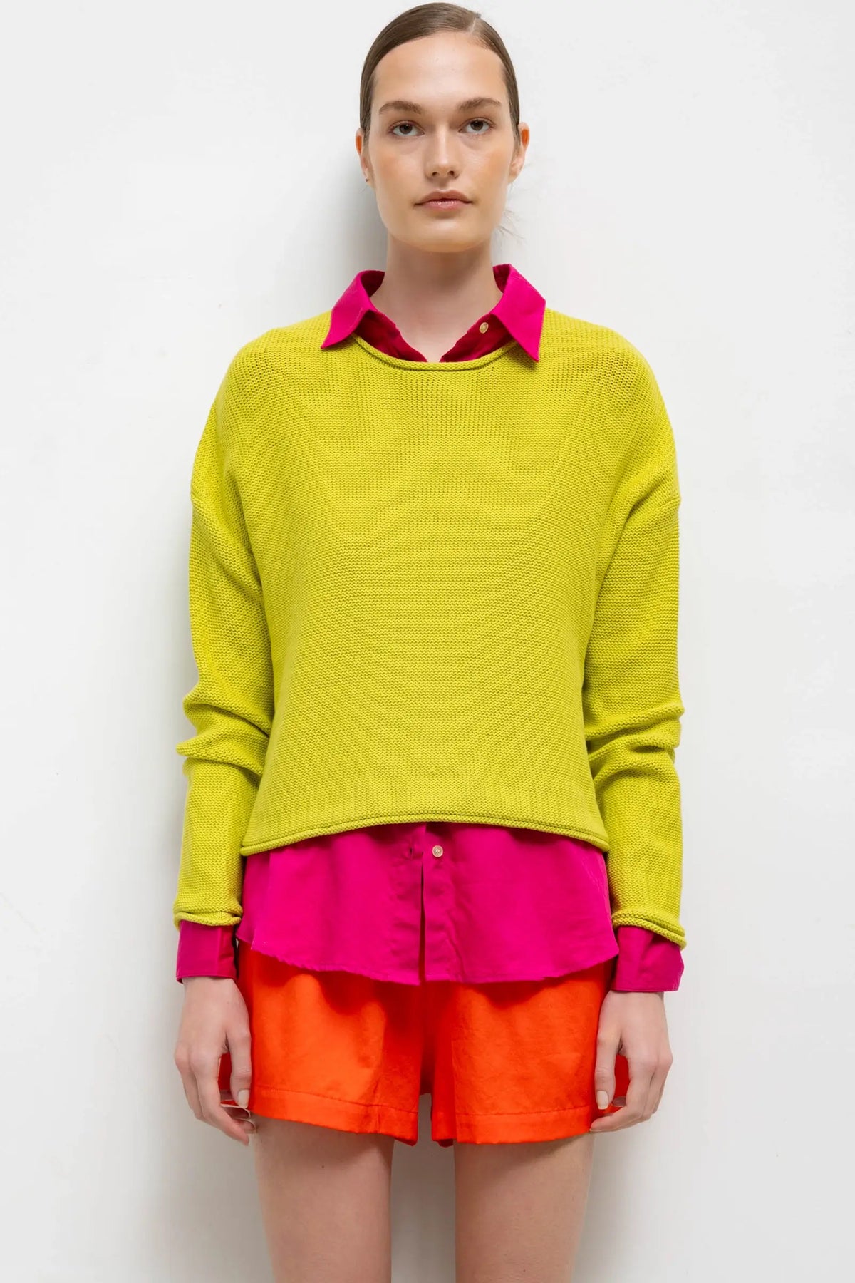 Mae Crewneck - Chartreuse - Image 1