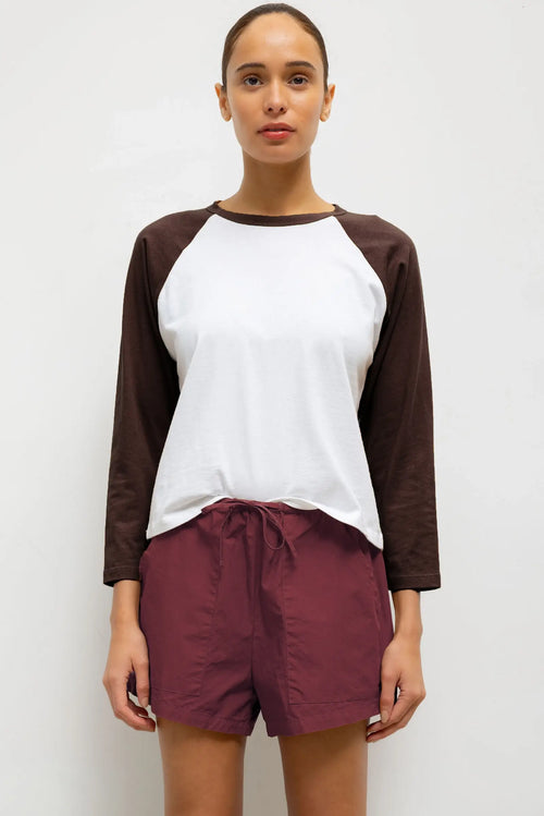 The Margo Long Sleeve Baseball Tee - White Chocolate - Image 1