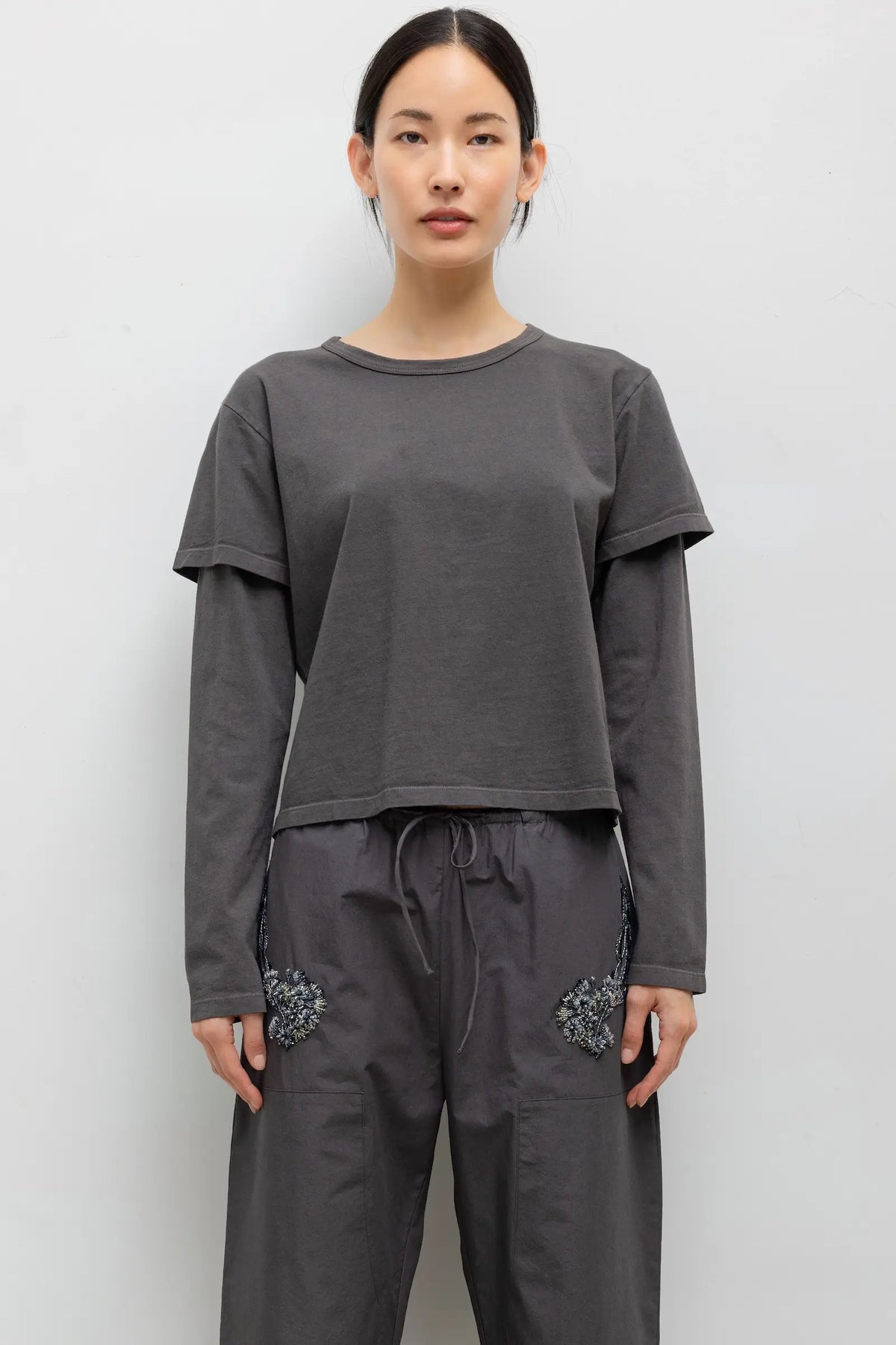 Margo Layered Long Sleeve - Slate - Image 1