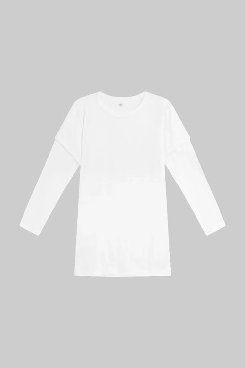 Margo Layered Mini Dress - White - Image 2