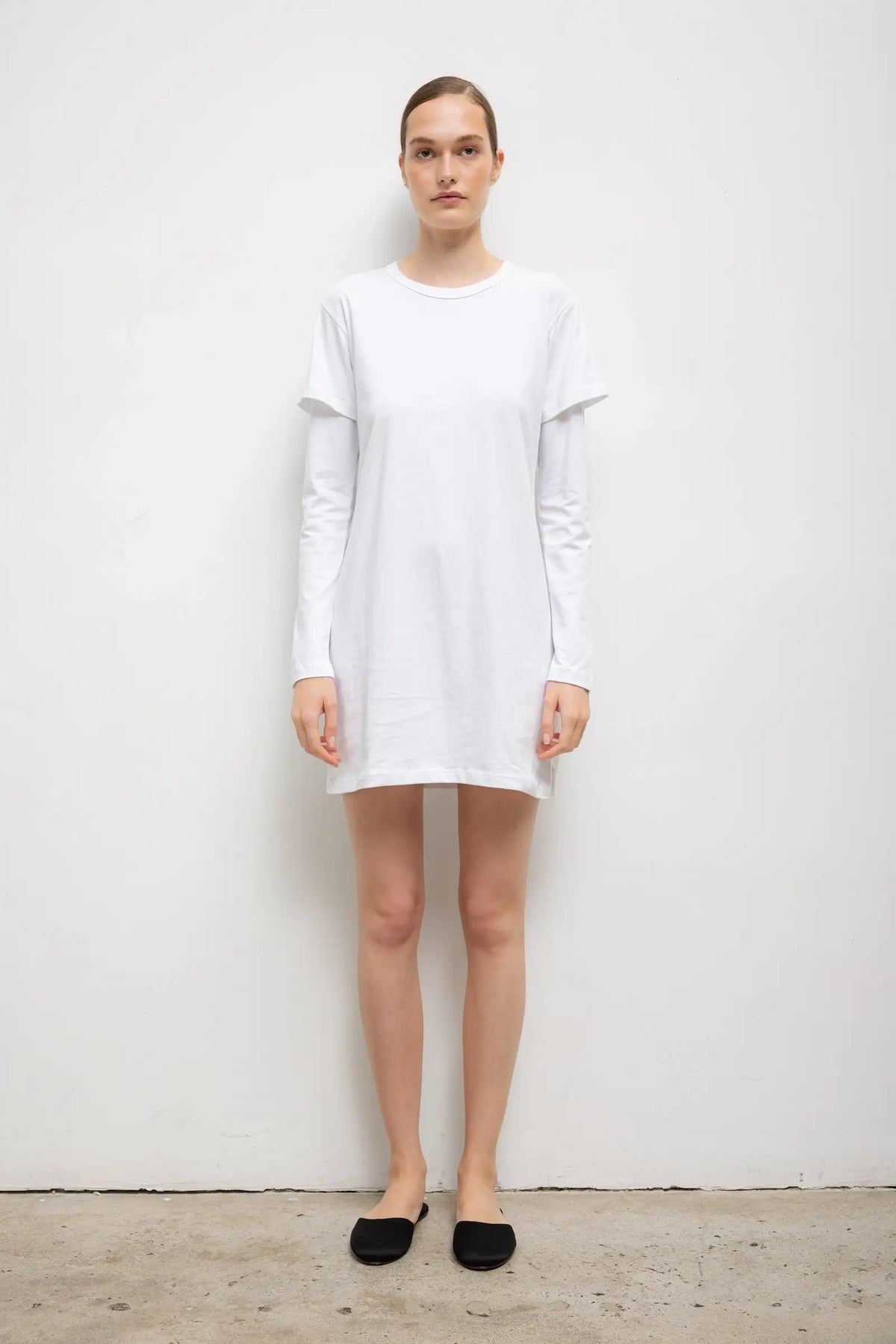 Margo Layered Mini Dress - White - Image 1