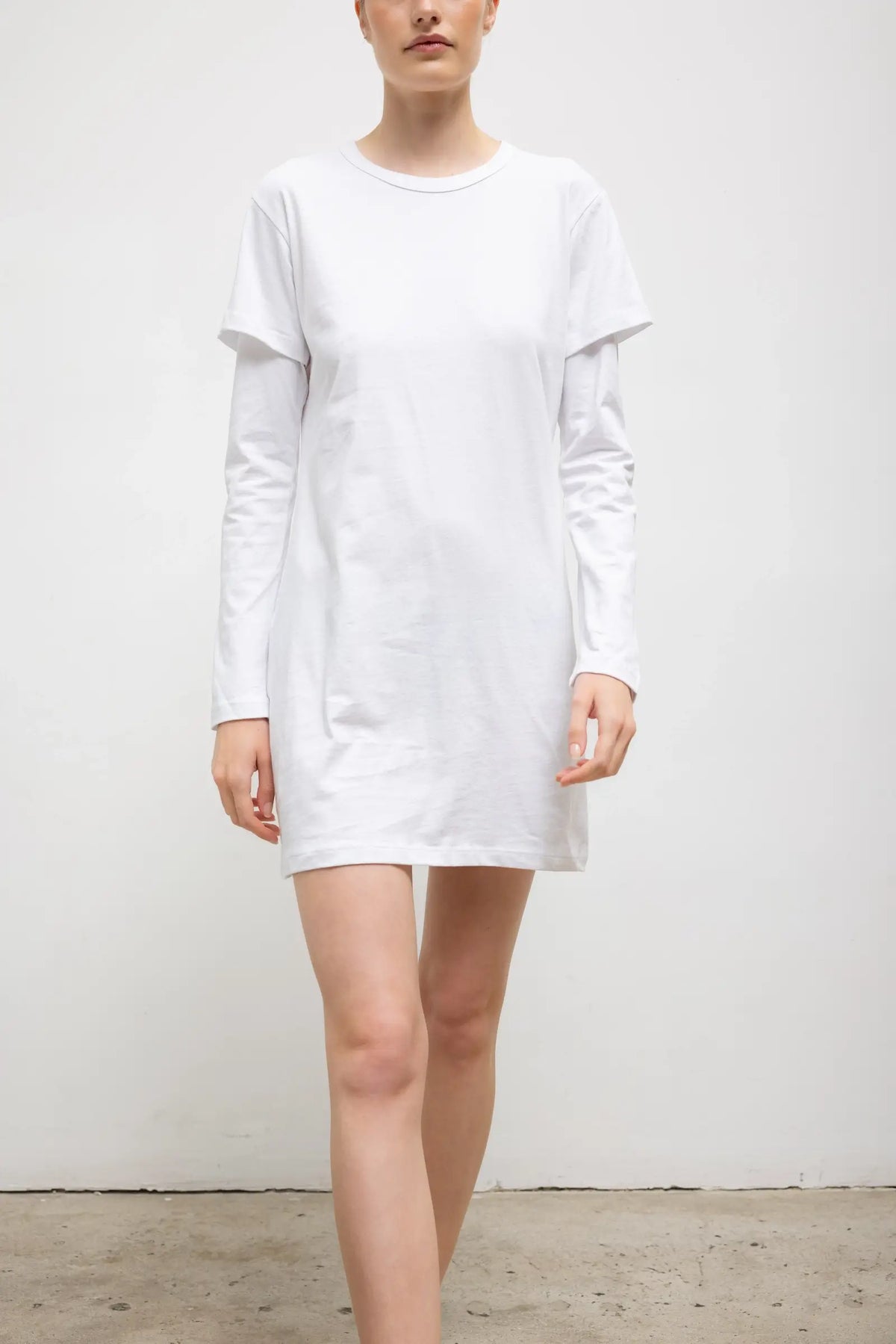 Margo Layered Mini Dress - White - Image 4
