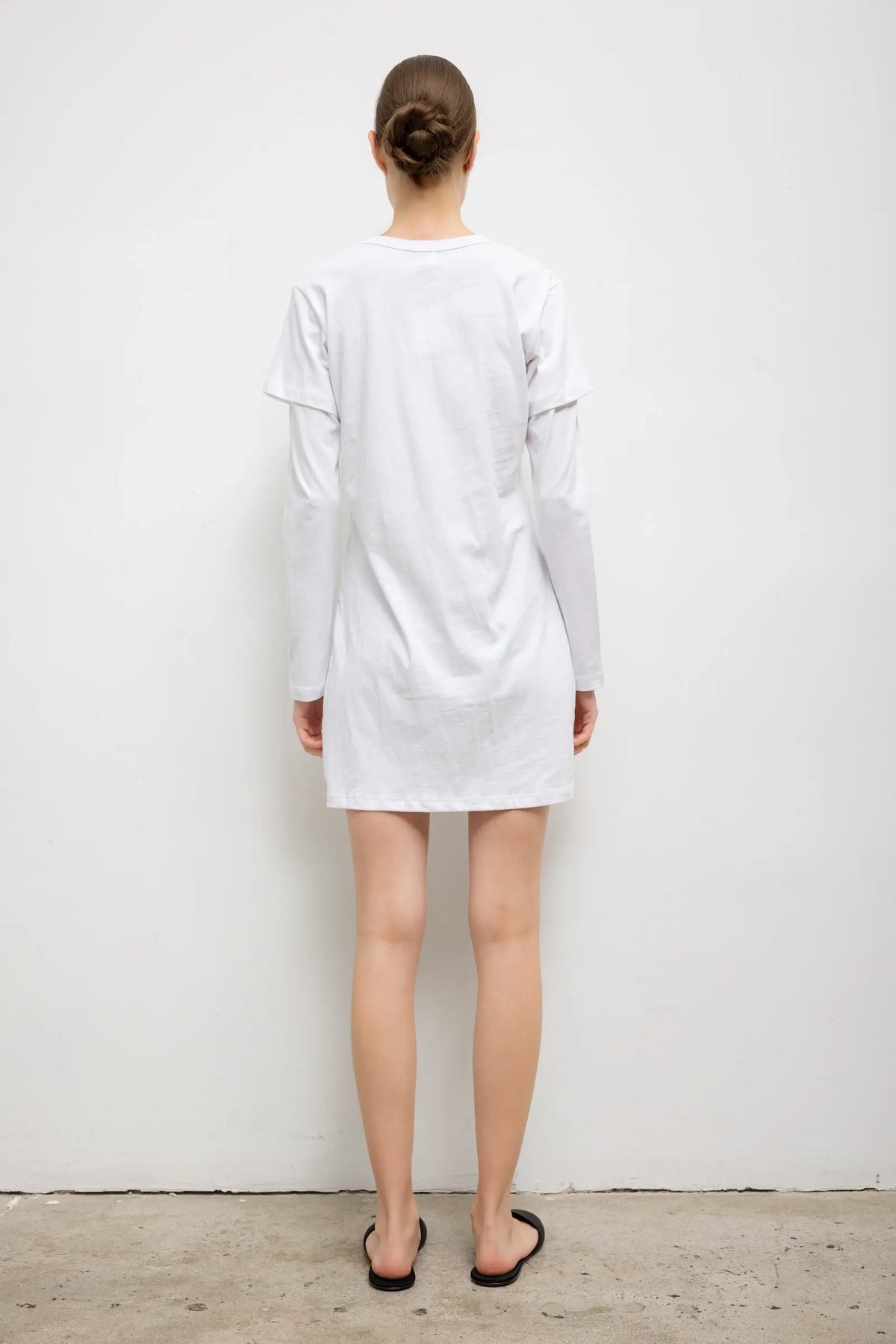 Margo Layered Mini Dress - White - Image 6