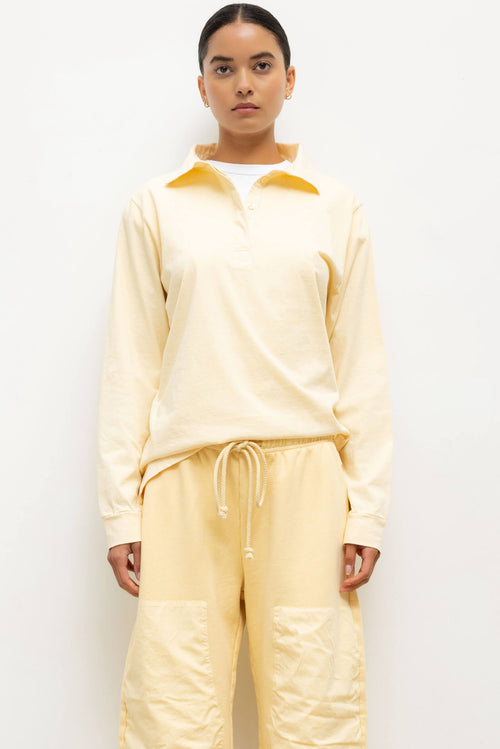 Margo Long Sleeve Polo - Butter - Image 1