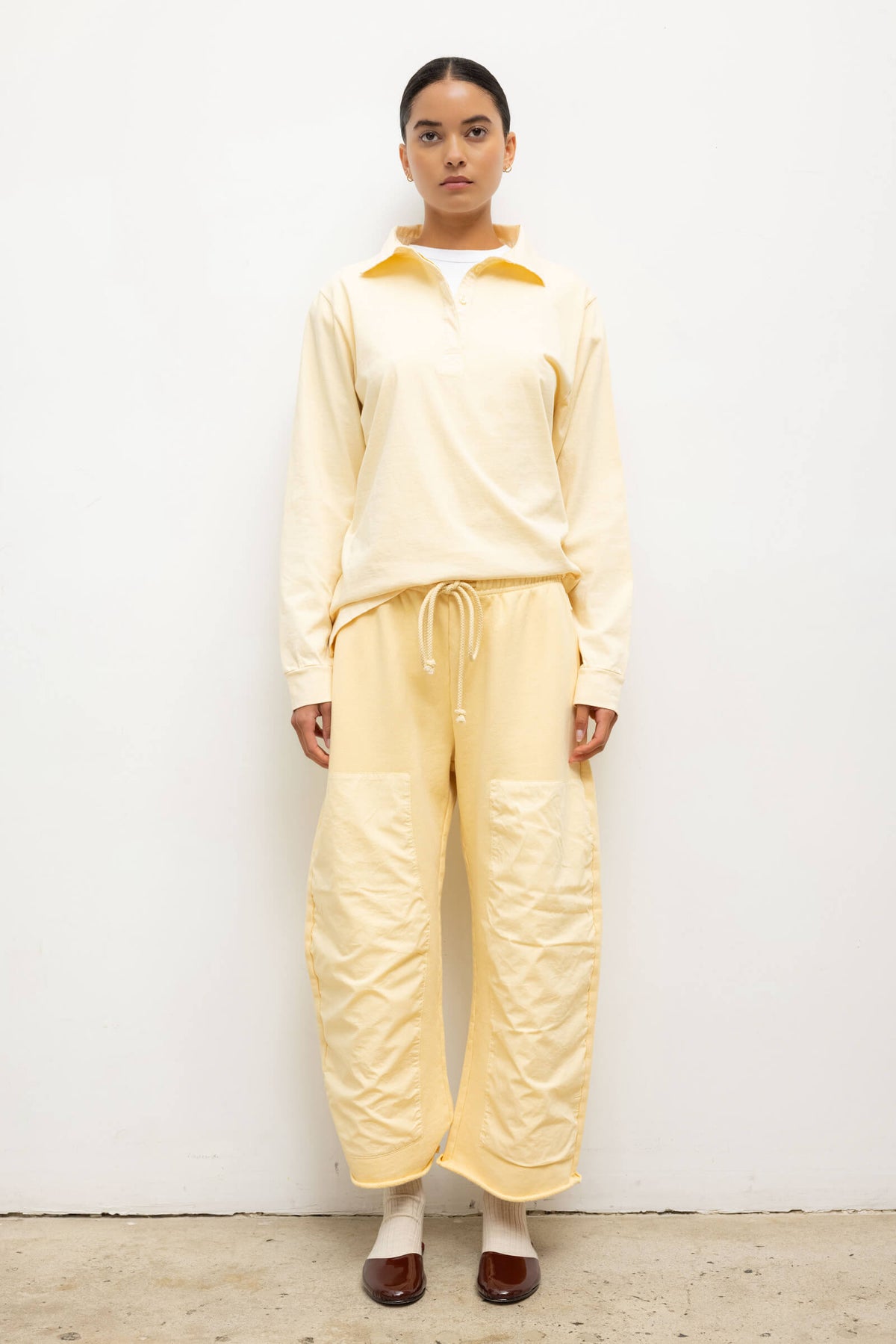 Margo Long Sleeve Polo - Butter - Image 3