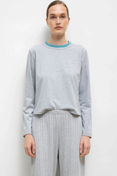 The Margo Long Sleeve - Heather Grey - Image 1