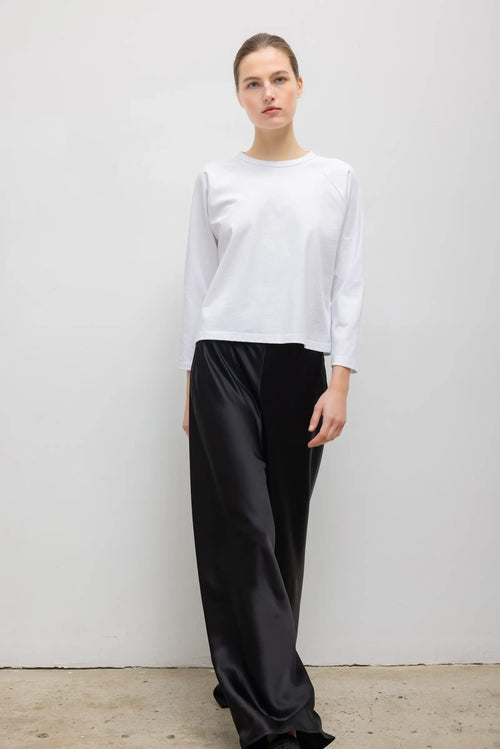 The Margo Long Sleeve Baseball Tee - White - Image 4