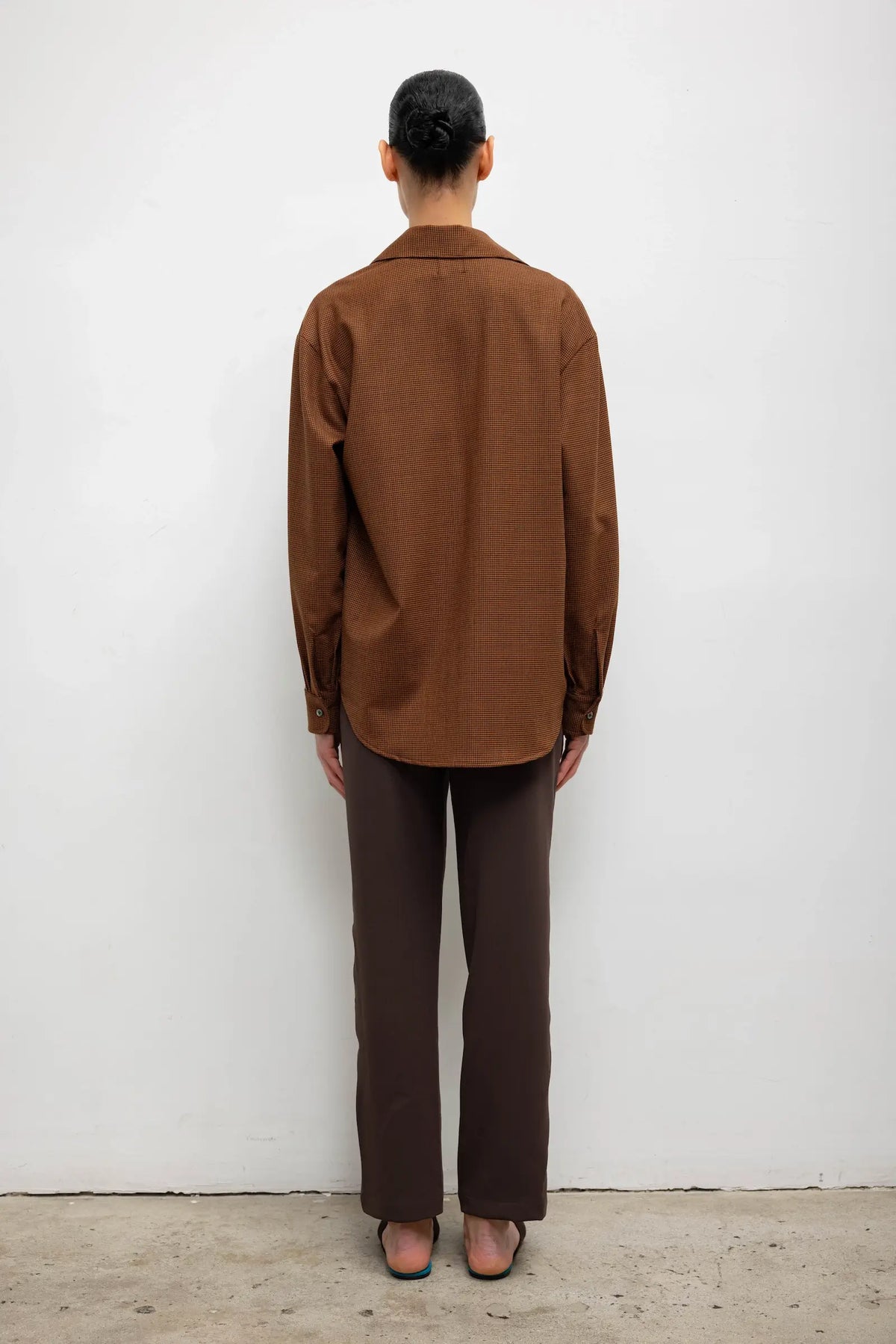 Maya Pullover Shirt - Chocolate Houndstooth - Image 7