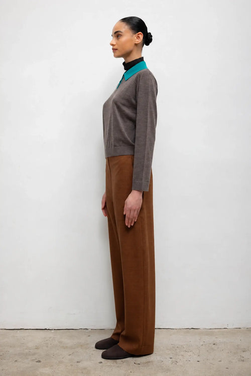 Maya Pocket Pant - Chocolate Houndstooth - Image 3