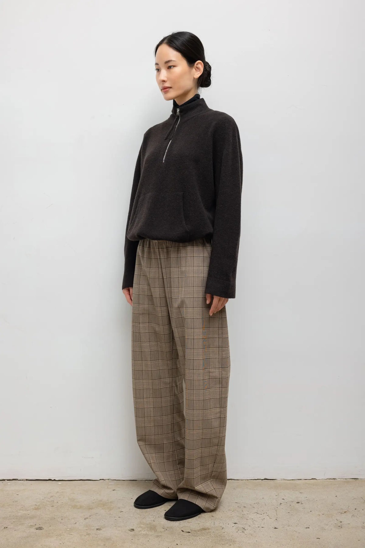 Mia Pocket Pant - Camel Plaid - Image 5