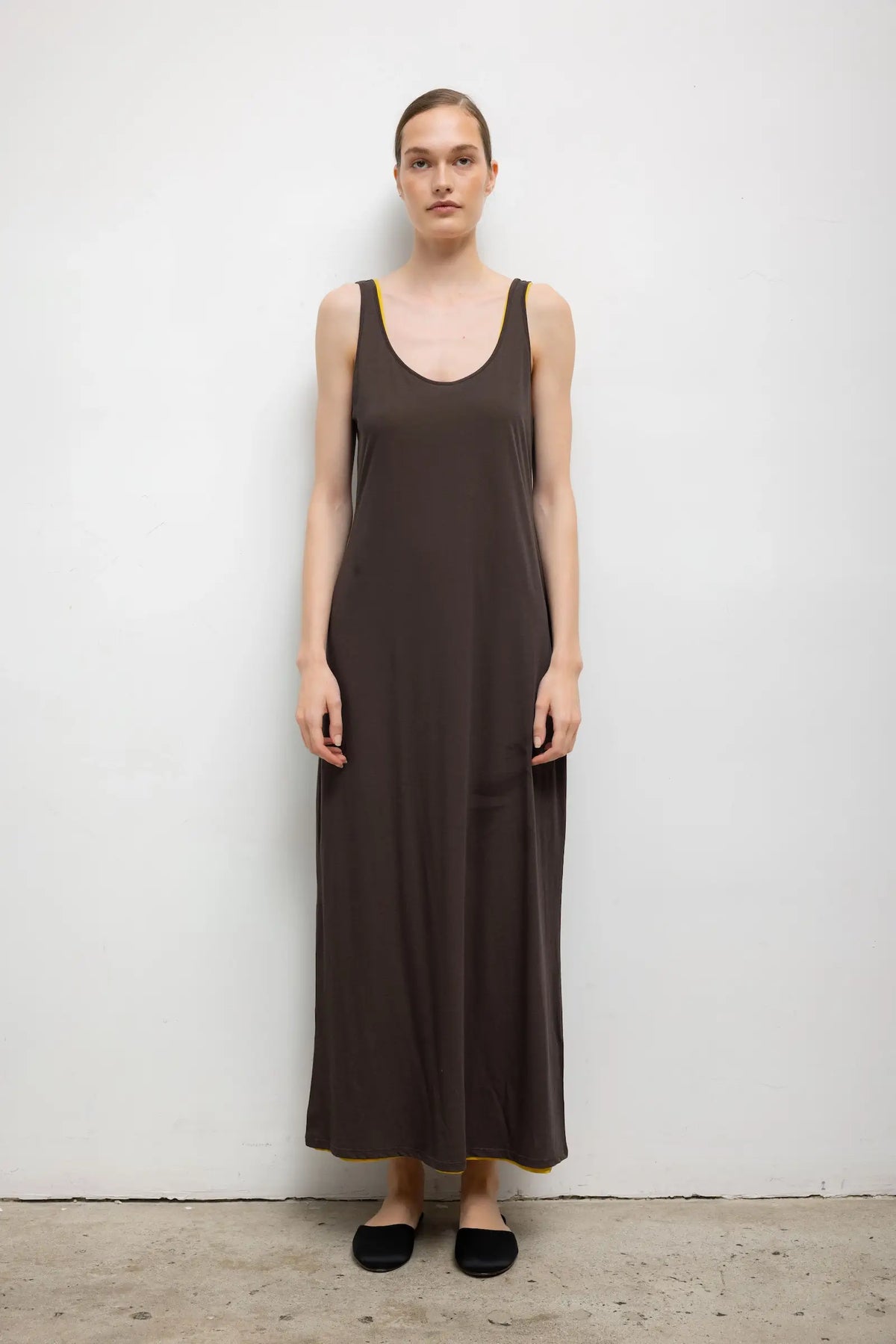 Milo Scoop Tank Dress - Hickory - Image 1