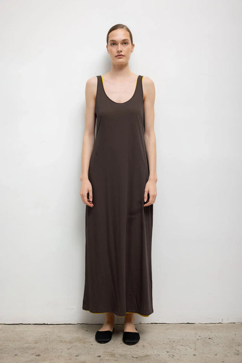 Milo Scoop Tank Dress - Hickory - Image 1
