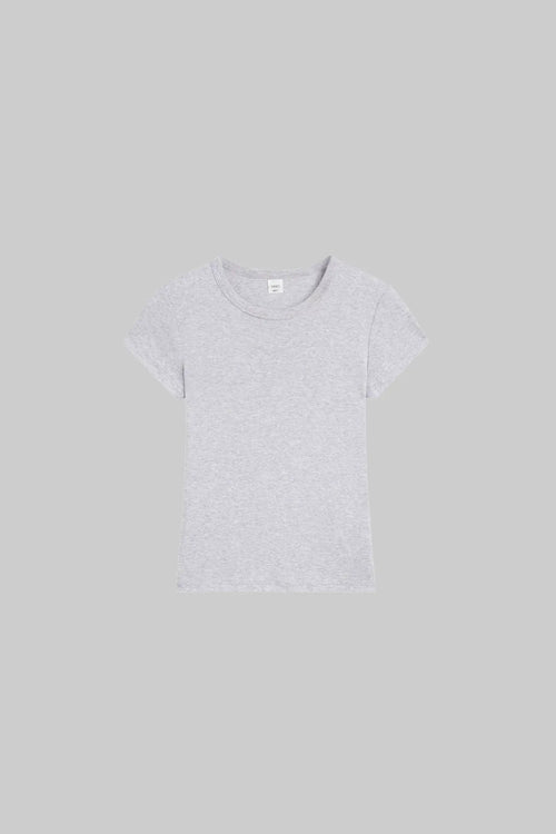 Nando Slim Fit Tee - Light Grey Melange - Image 2