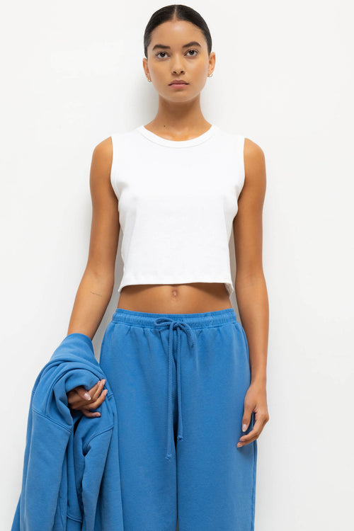 Nando Sleeveless Crew - White - Image 1