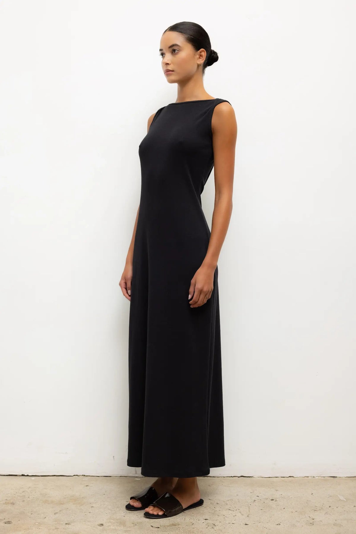Nando Boatneck Maxi Dress - Black - Image 4